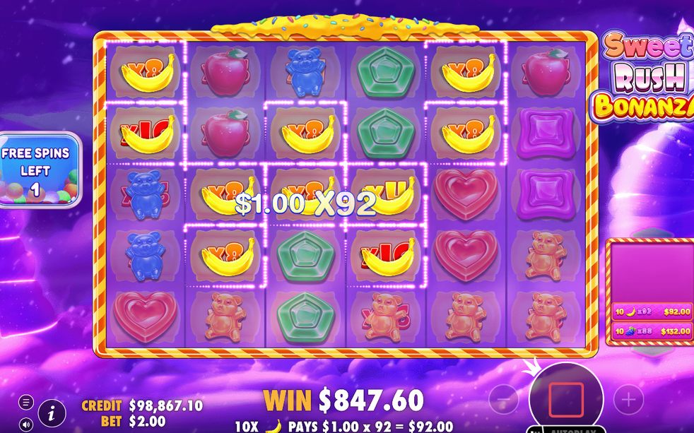 Free Spins round opening on the 6x5 grid