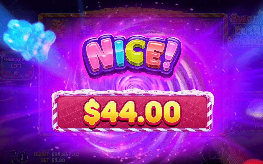 Win screen once the tumble stops